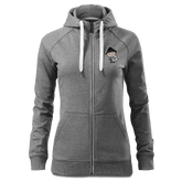Da Oid Sinzer Bier Sweatshirt Zip Hoody Damen Grau Meliert Kreut Front
